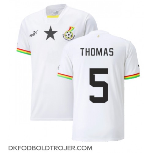 Billige Ghana Thomas Partey #5 Hjemmebane Fodboldtrøjer VM 2022 Kortærmet
